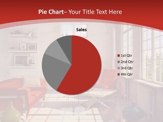 Loft White Sofa PowerPoint Template