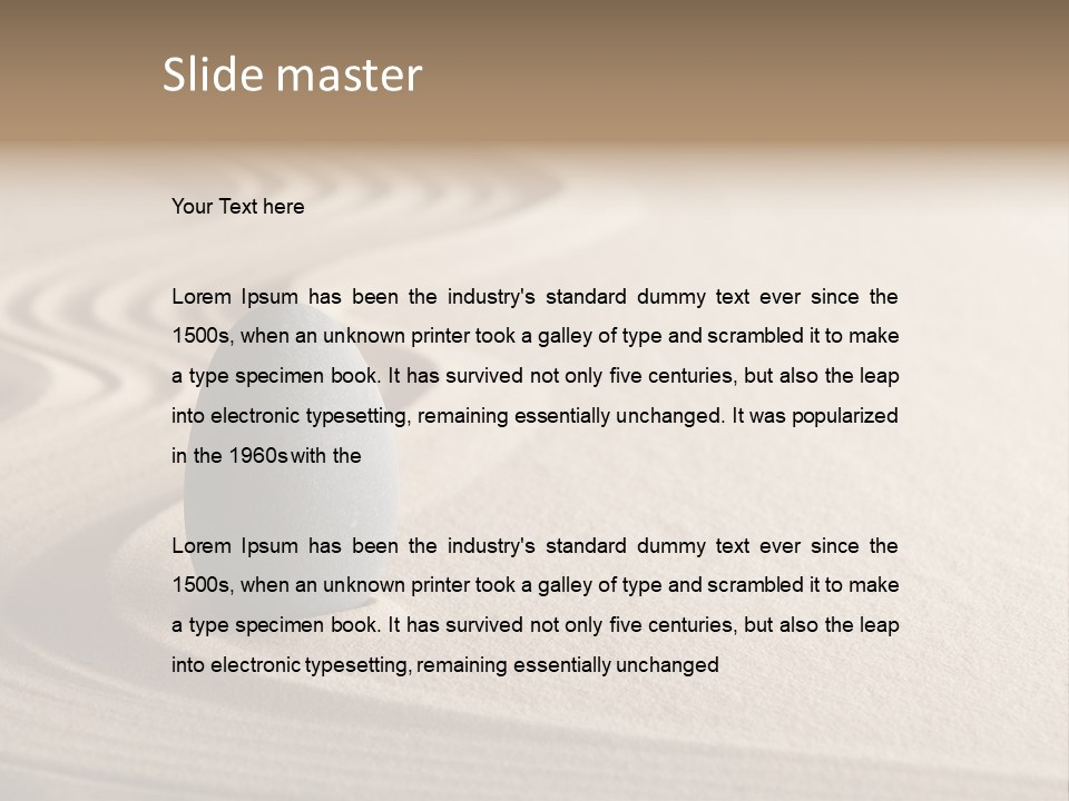 Sand Tranquil Concept PowerPoint Template