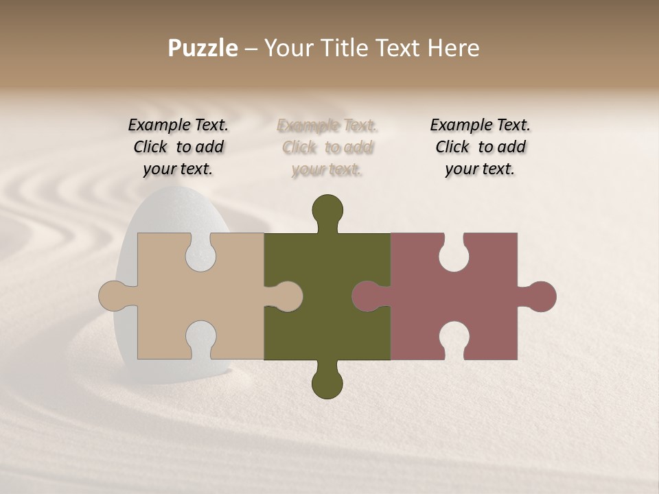 Sand Tranquil Concept PowerPoint Template