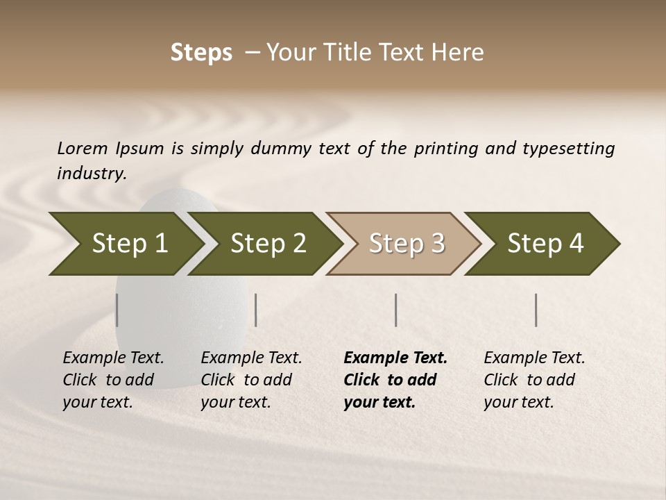 Sand Tranquil Concept PowerPoint Template