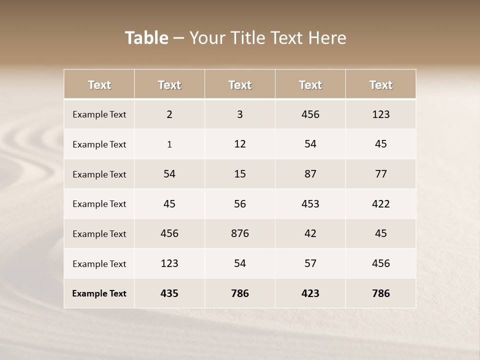 Sand Tranquil Concept PowerPoint Template