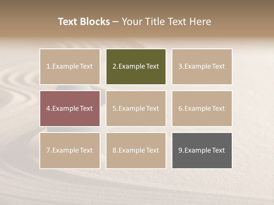 Sand Tranquil Concept PowerPoint Template