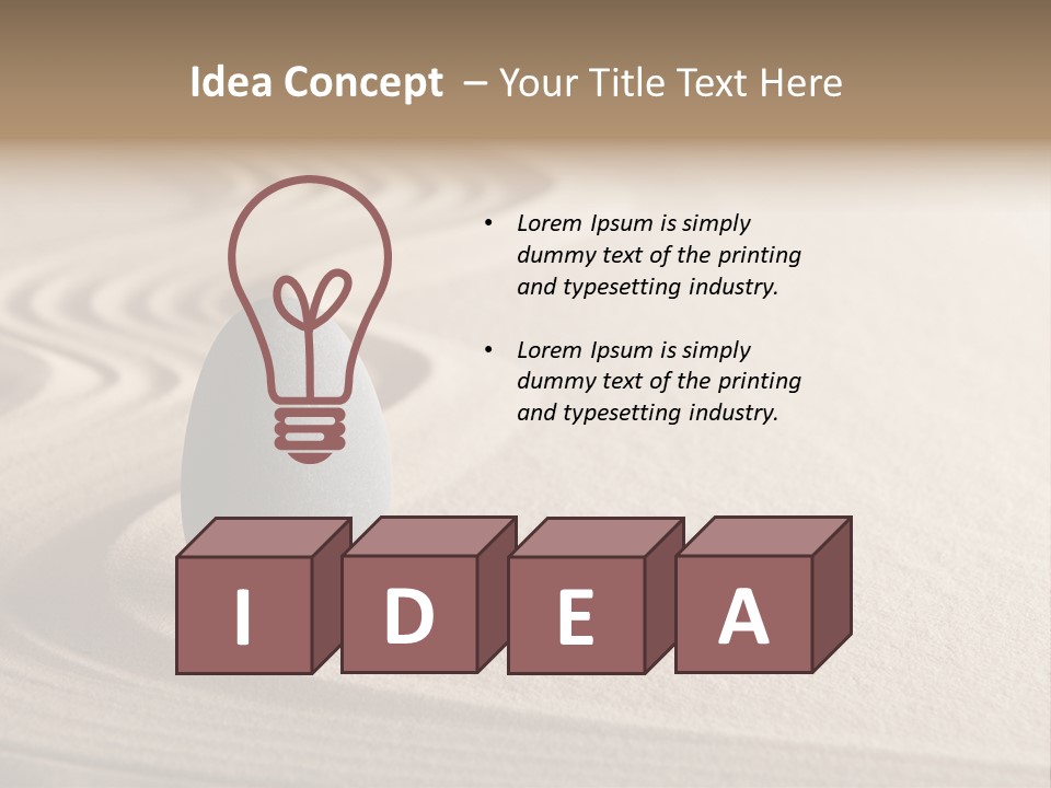 Sand Tranquil Concept PowerPoint Template