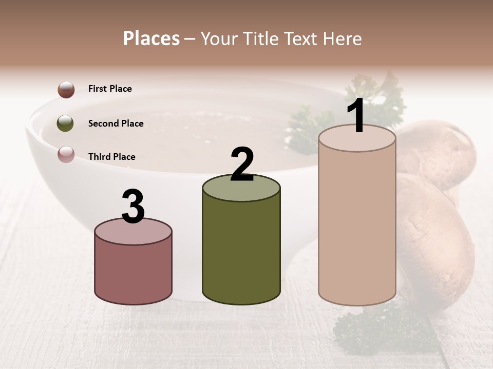 Bowl Soup Champignon PowerPoint Template