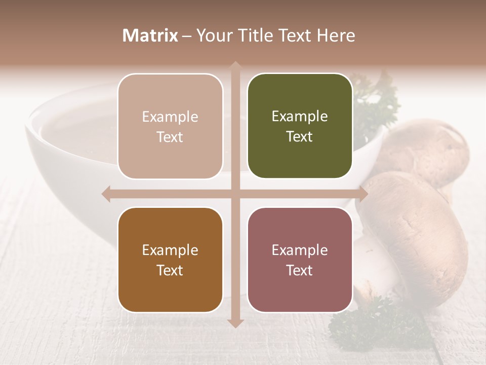 Bowl Soup Champignon PowerPoint Template