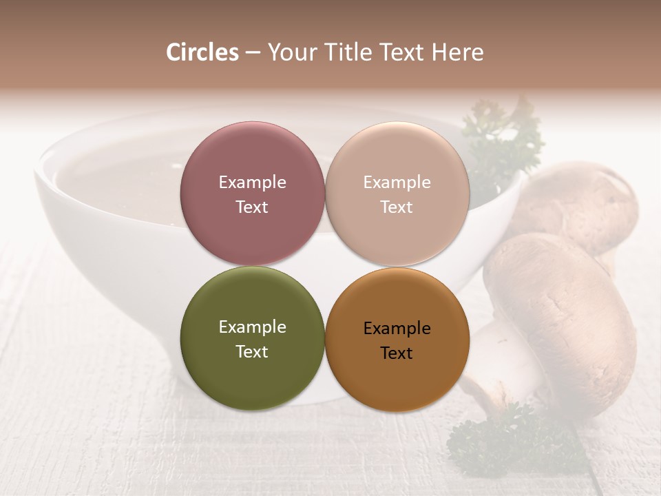 Bowl Soup Champignon PowerPoint Template