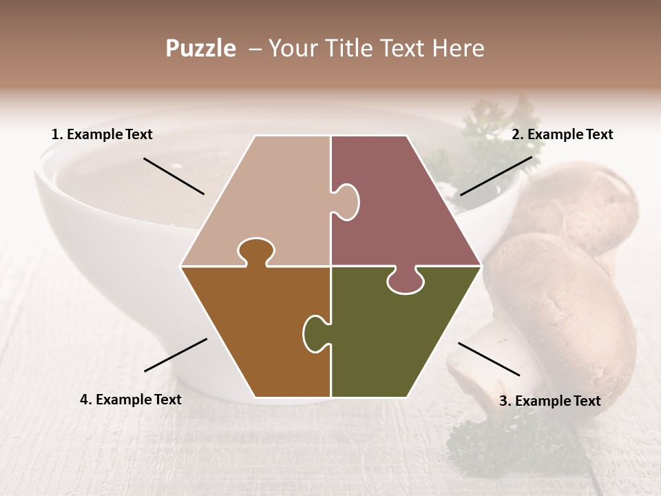 Bowl Soup Champignon PowerPoint Template