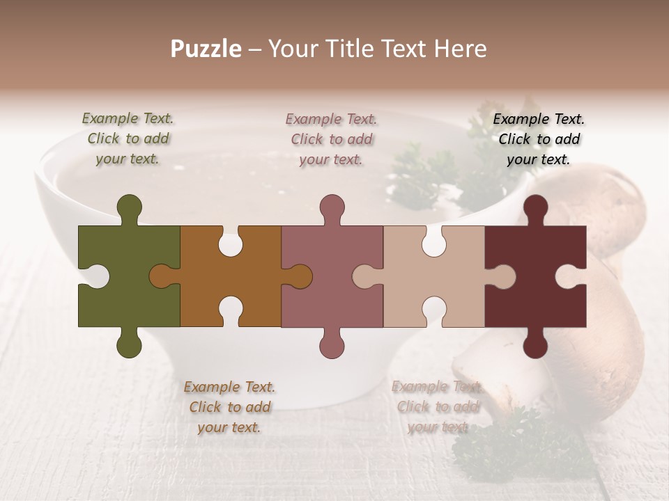 Bowl Soup Champignon PowerPoint Template