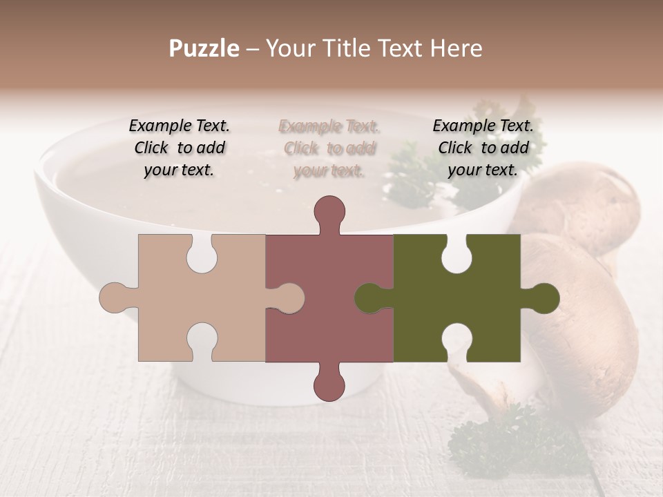 Bowl Soup Champignon PowerPoint Template