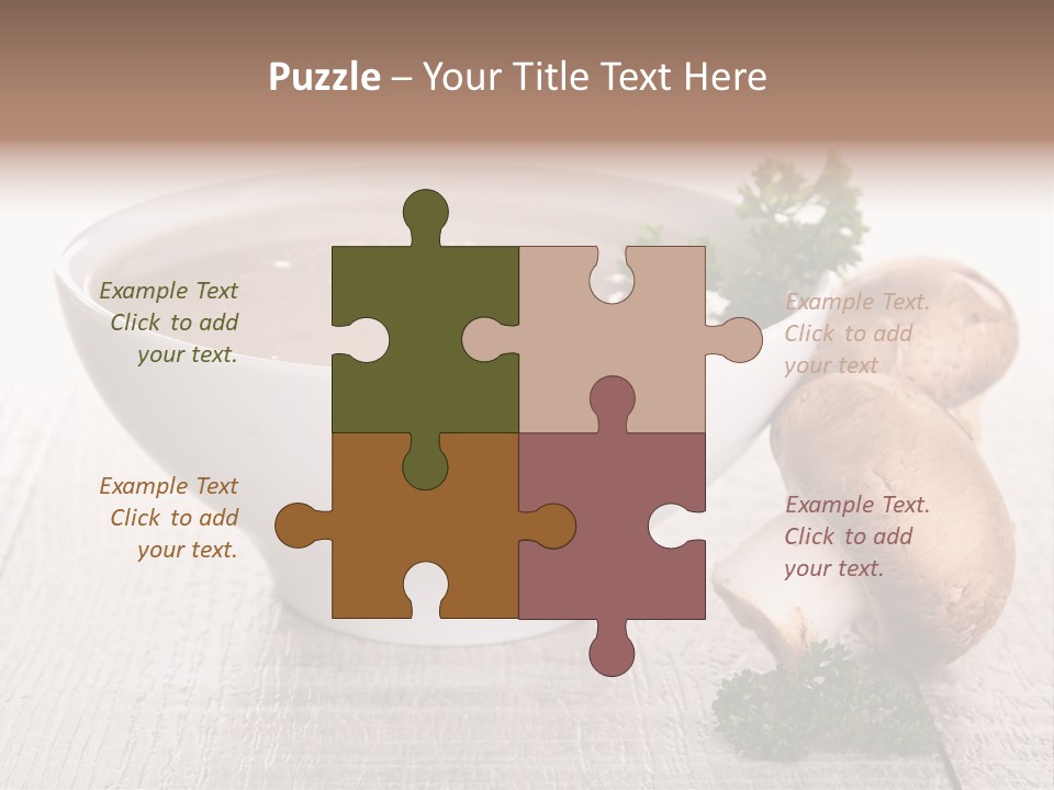 Bowl Soup Champignon PowerPoint Template