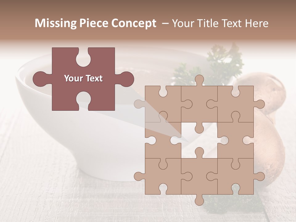 Bowl Soup Champignon PowerPoint Template