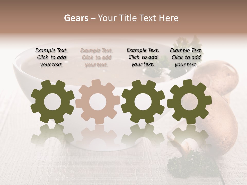 Bowl Soup Champignon PowerPoint Template