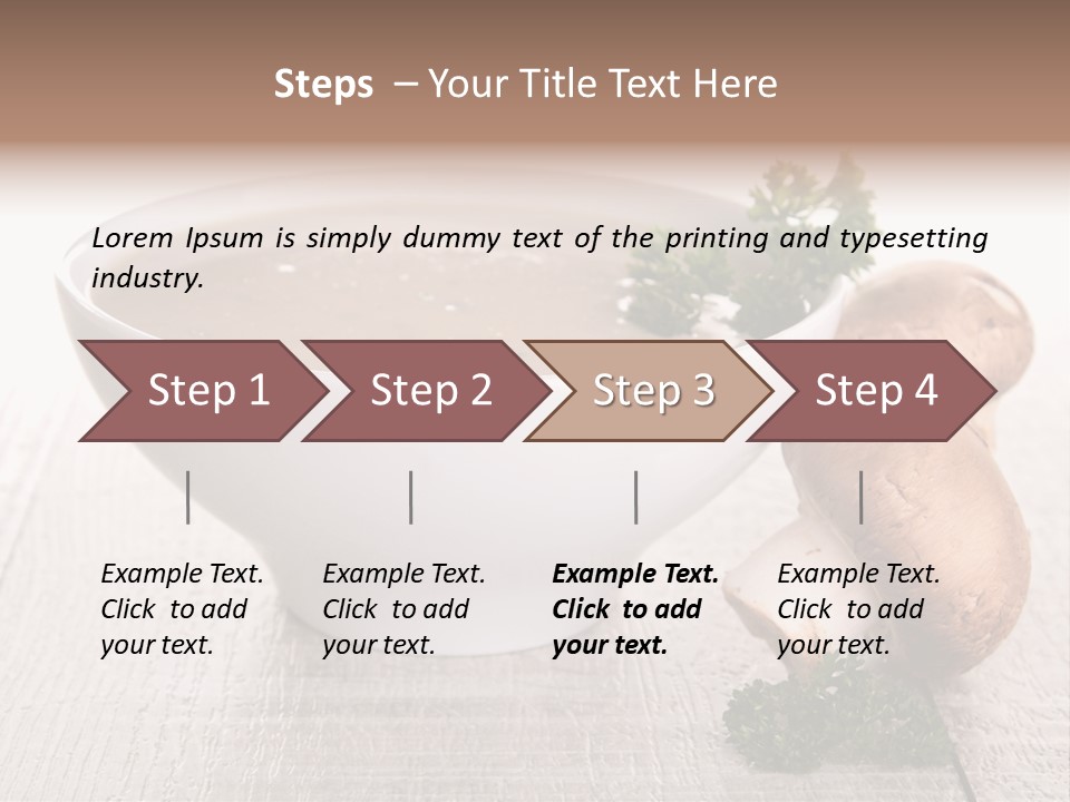 Bowl Soup Champignon PowerPoint Template