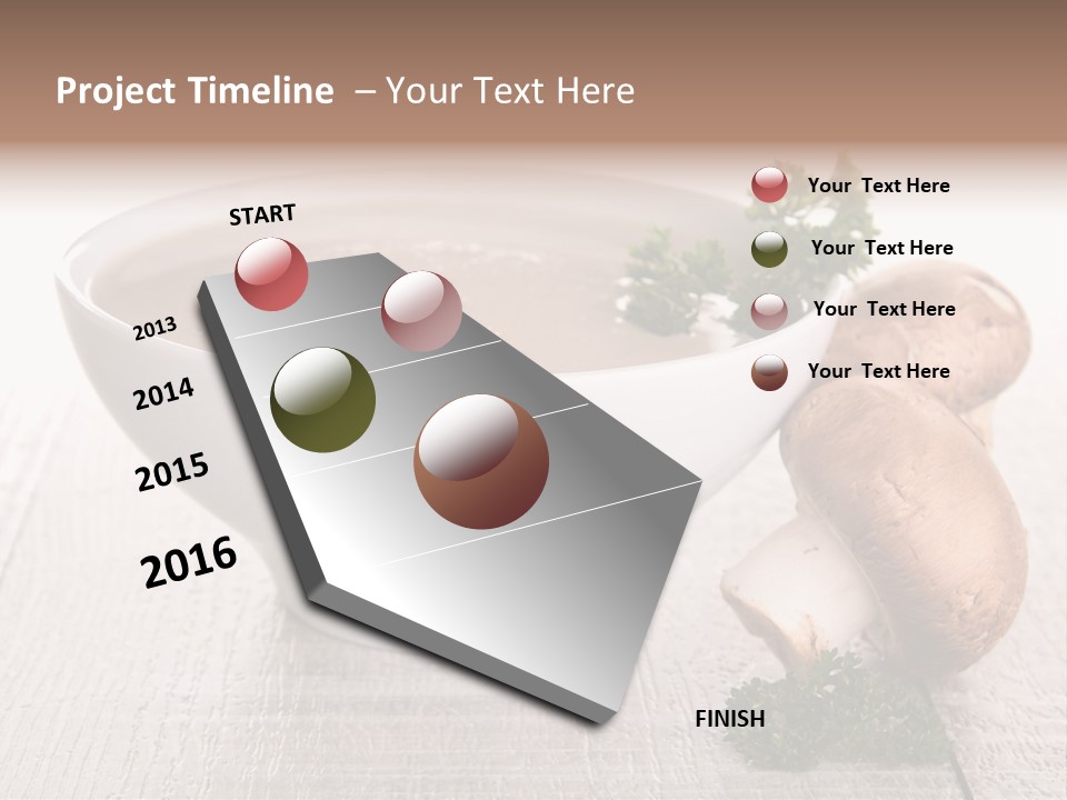 Bowl Soup Champignon PowerPoint Template