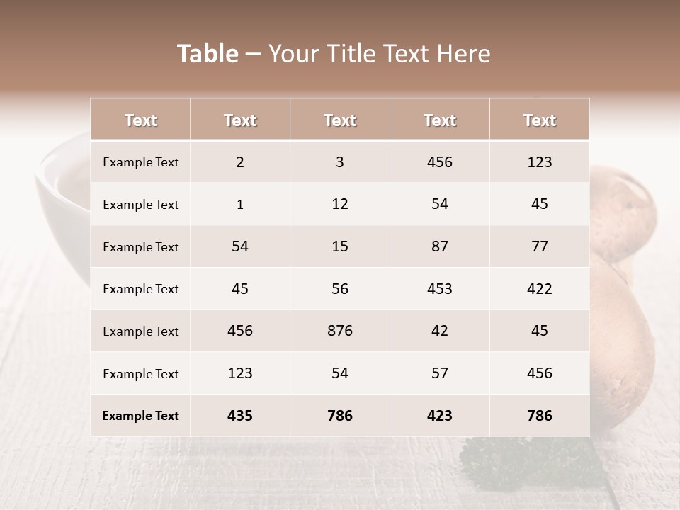 Bowl Soup Champignon PowerPoint Template