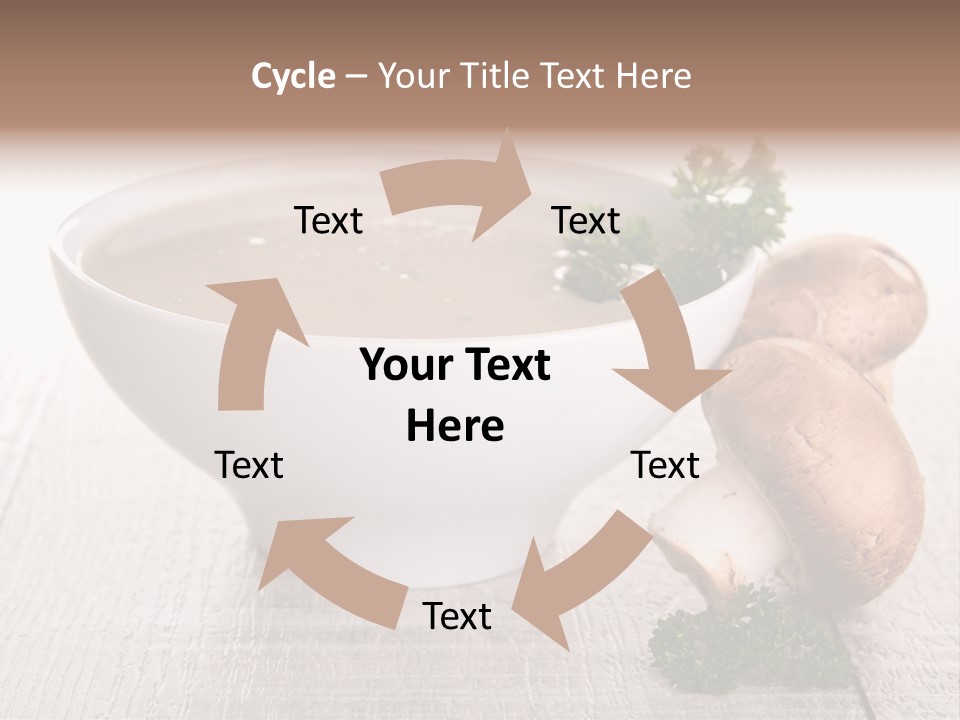 Bowl Soup Champignon PowerPoint Template