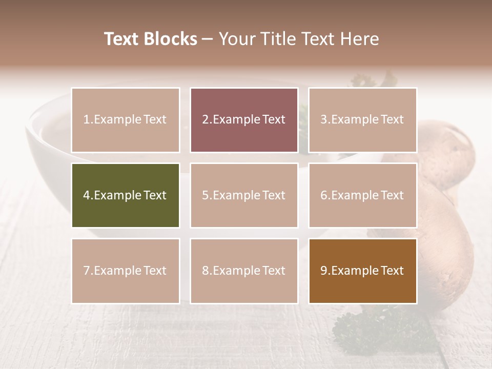 Bowl Soup Champignon PowerPoint Template