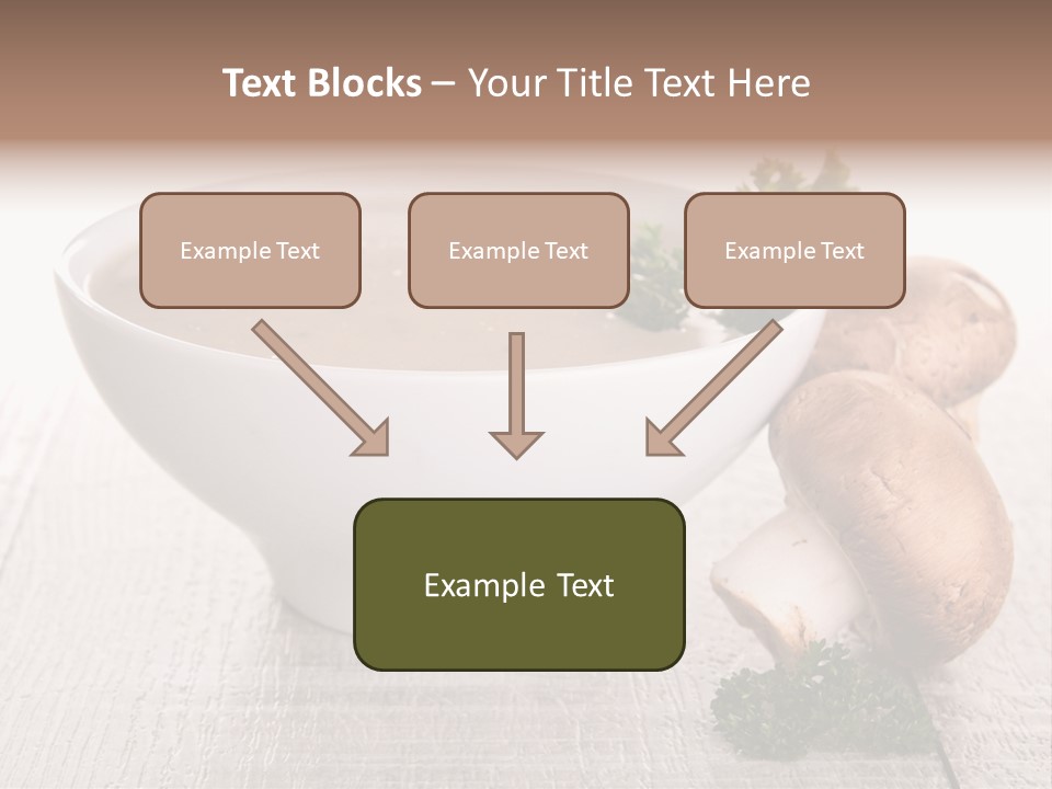 Bowl Soup Champignon PowerPoint Template