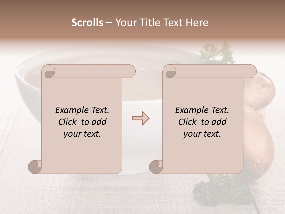 Bowl Soup Champignon PowerPoint Template