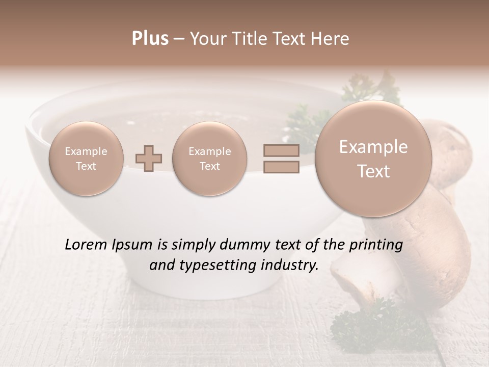 Bowl Soup Champignon PowerPoint Template