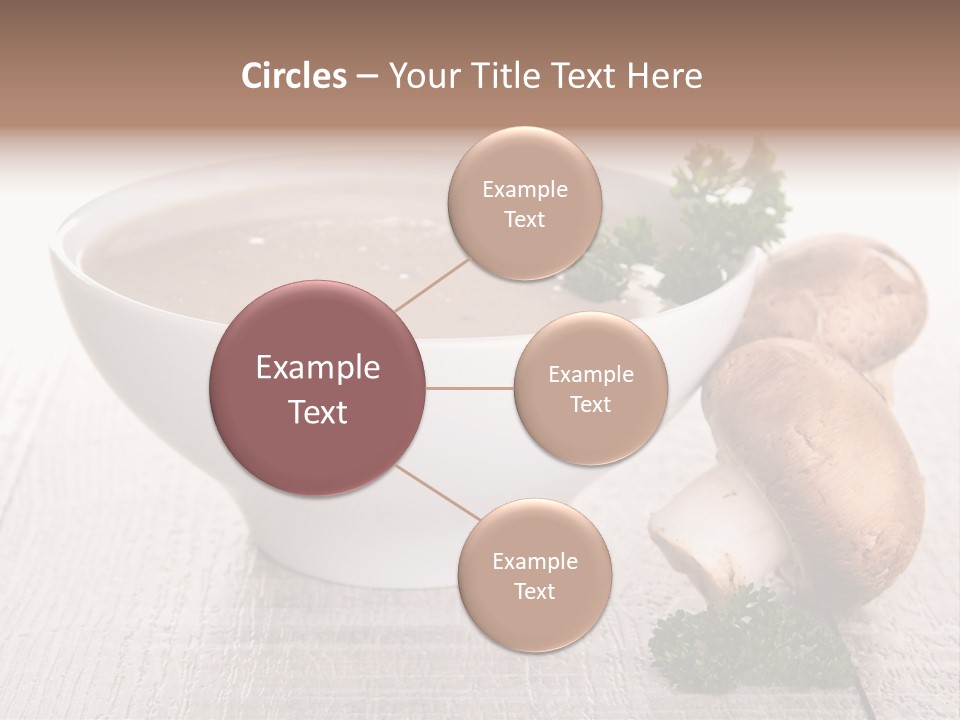 Bowl Soup Champignon PowerPoint Template