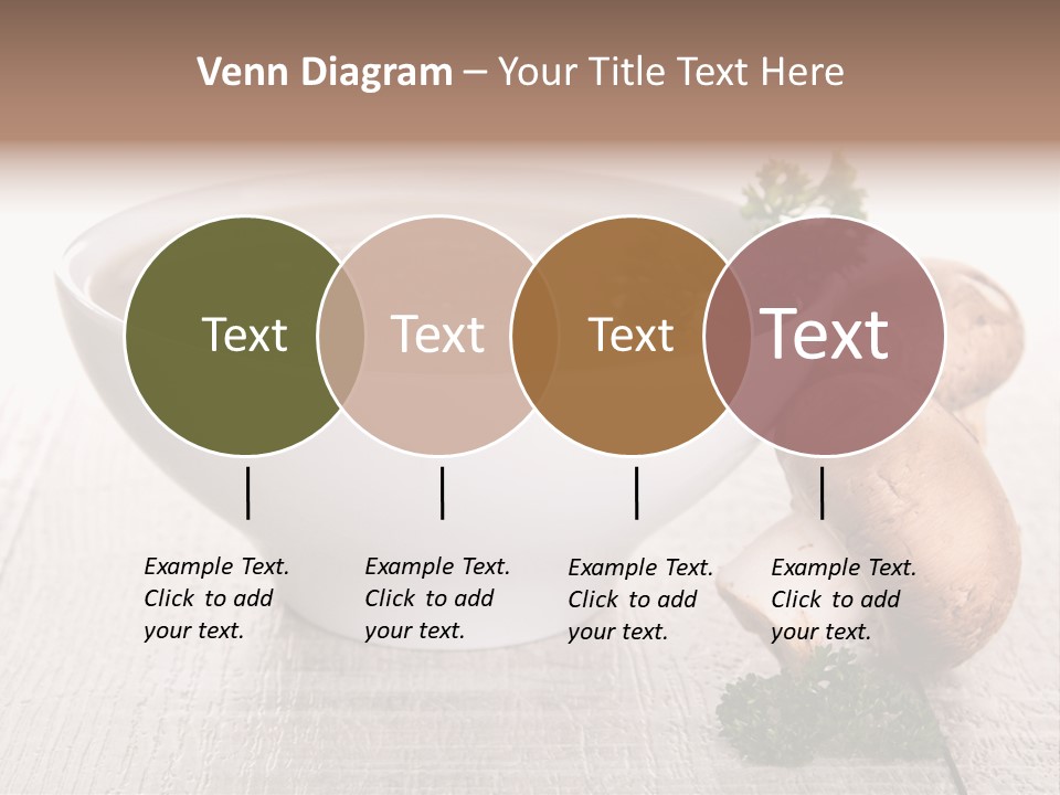 Bowl Soup Champignon PowerPoint Template