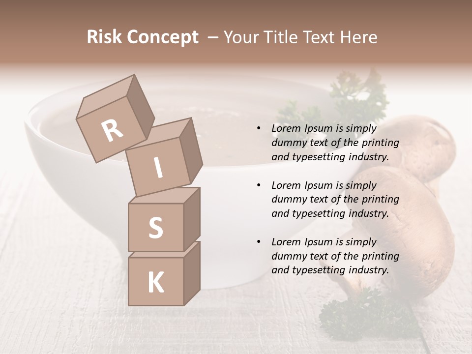 Bowl Soup Champignon PowerPoint Template