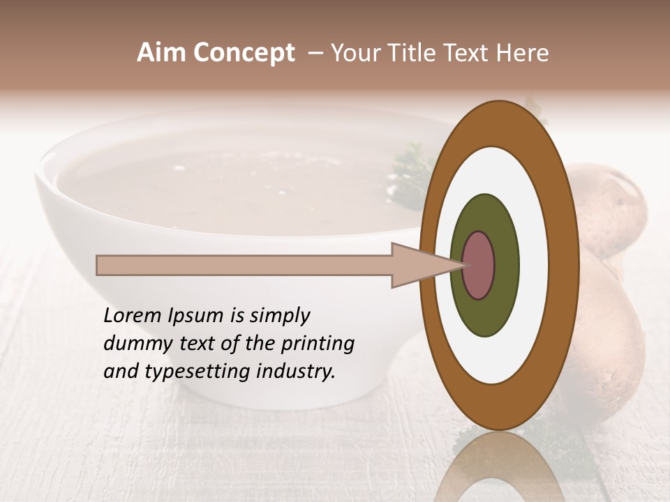 Bowl Soup Champignon PowerPoint Template