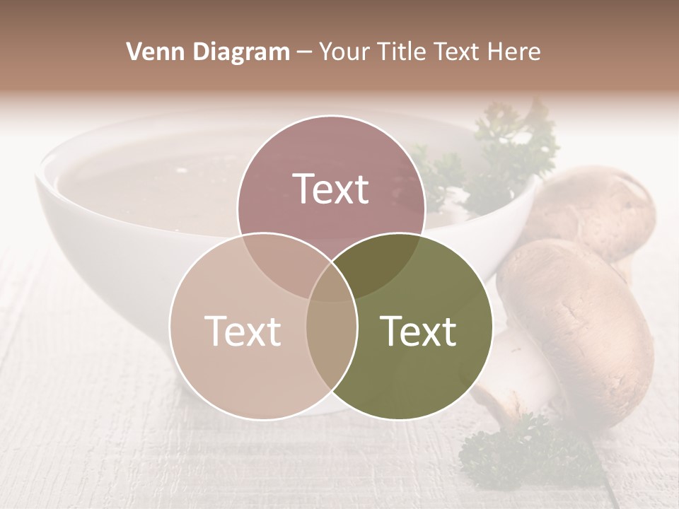 Bowl Soup Champignon PowerPoint Template