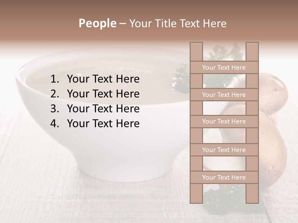 Bowl Soup Champignon PowerPoint Template
