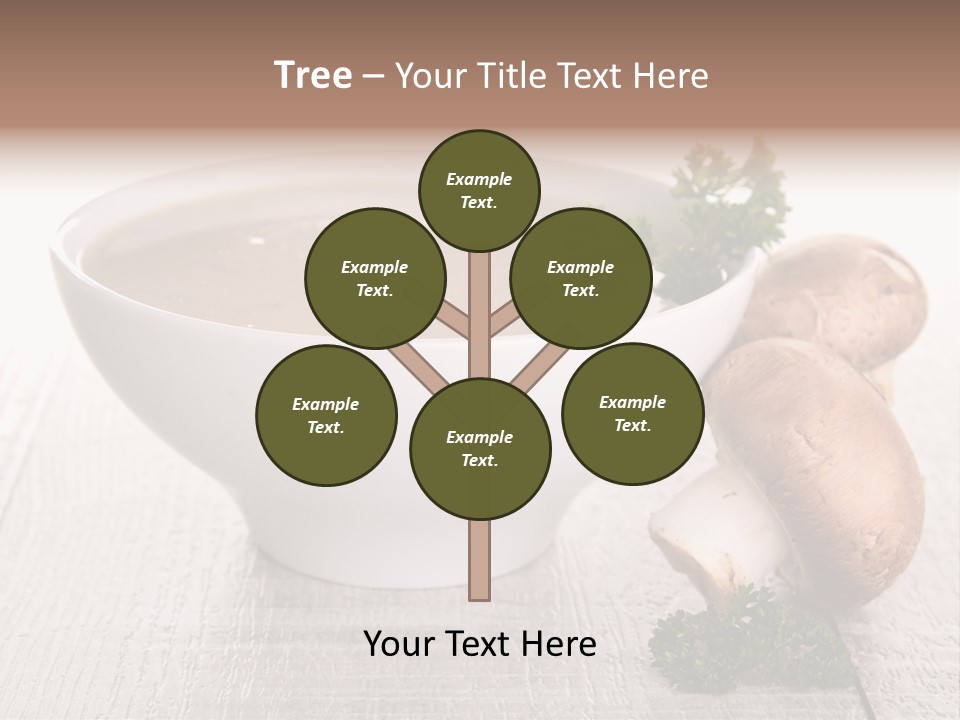Bowl Soup Champignon PowerPoint Template