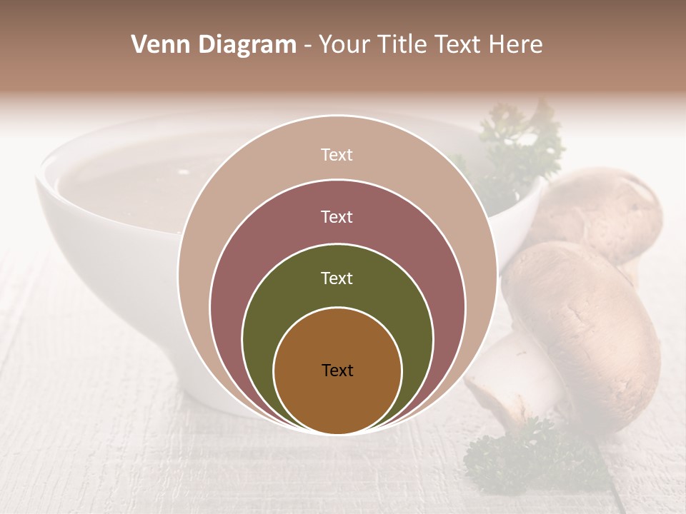 Bowl Soup Champignon PowerPoint Template