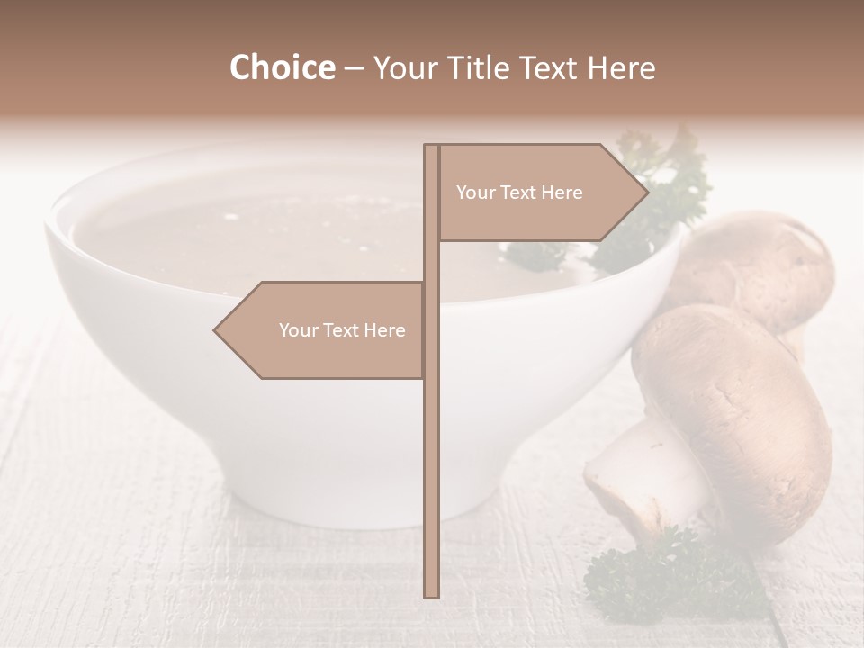 Bowl Soup Champignon PowerPoint Template