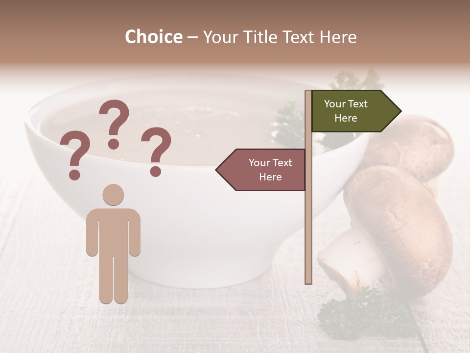 Bowl Soup Champignon PowerPoint Template