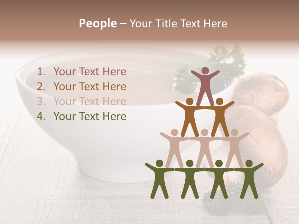 Bowl Soup Champignon PowerPoint Template