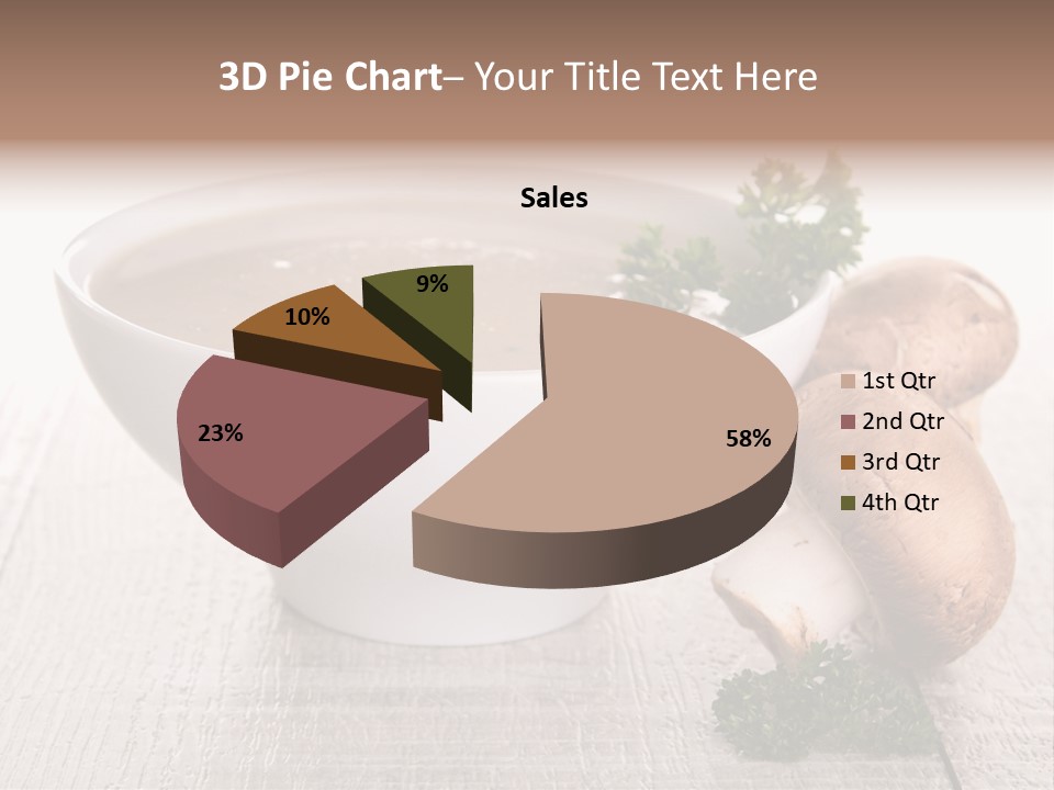 Bowl Soup Champignon PowerPoint Template