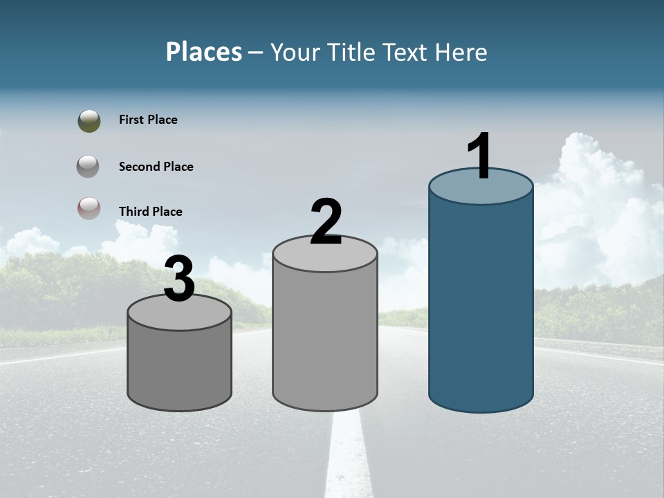Long Roadway Drive PowerPoint Template