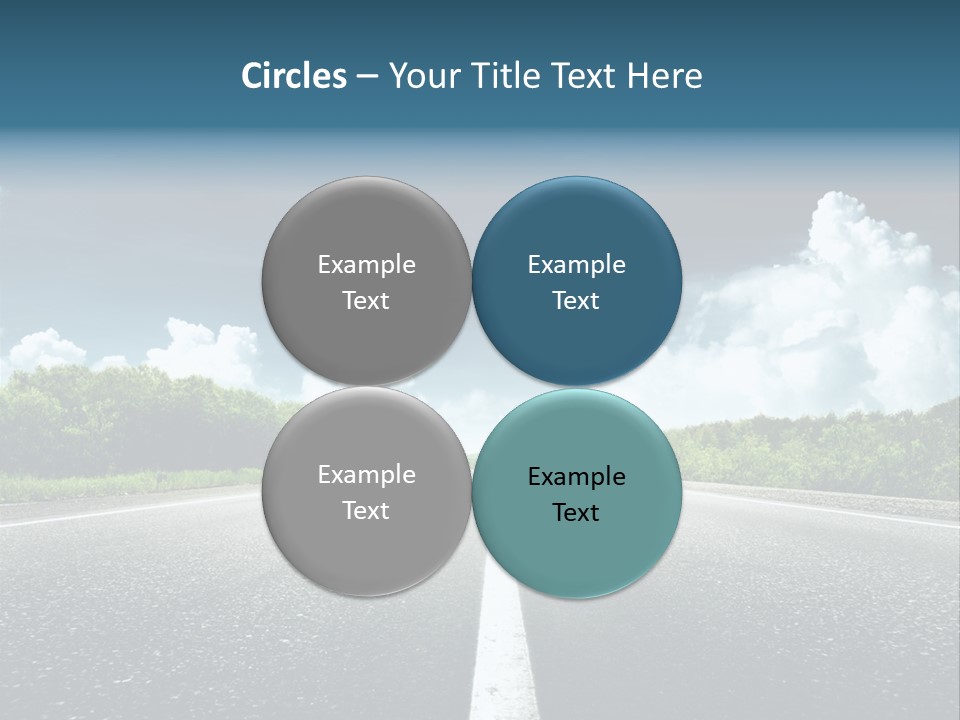 Long Roadway Drive PowerPoint Template
