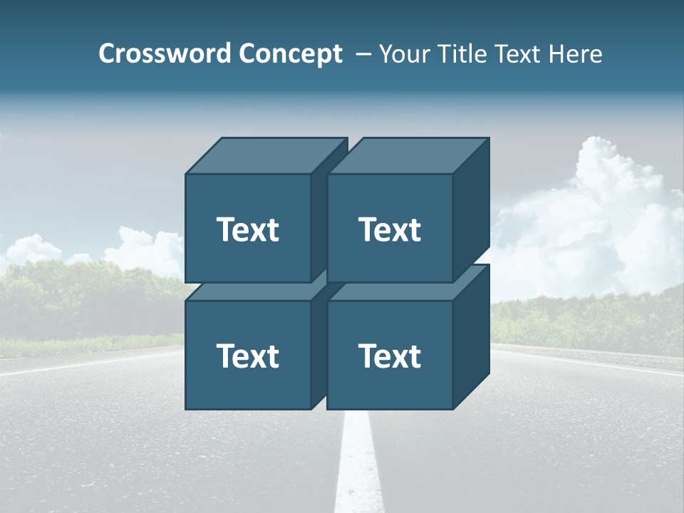 Long Roadway Drive PowerPoint Template