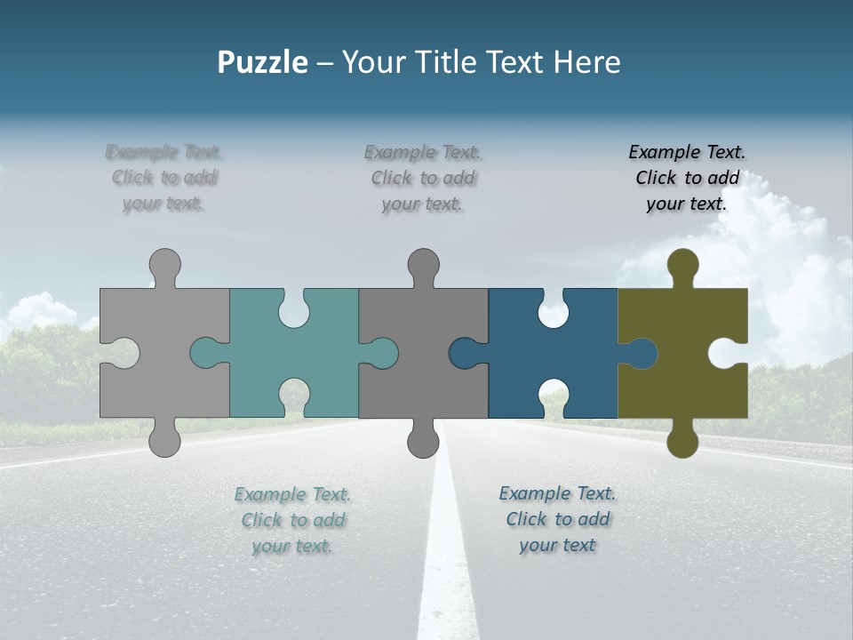 Long Roadway Drive PowerPoint Template