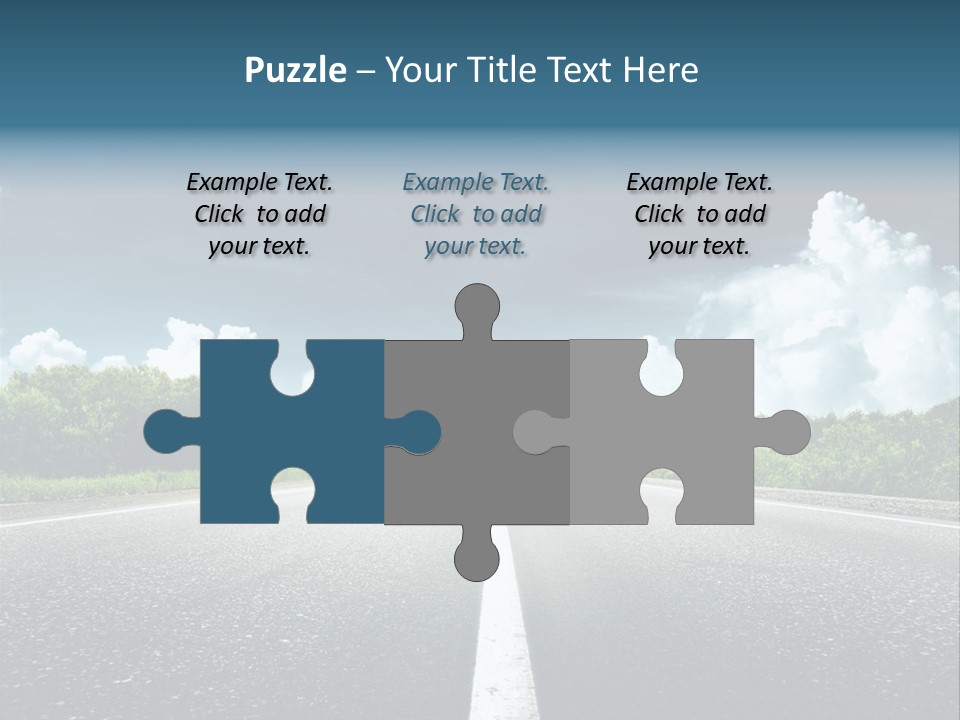 Long Roadway Drive PowerPoint Template