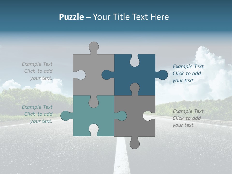 Long Roadway Drive PowerPoint Template