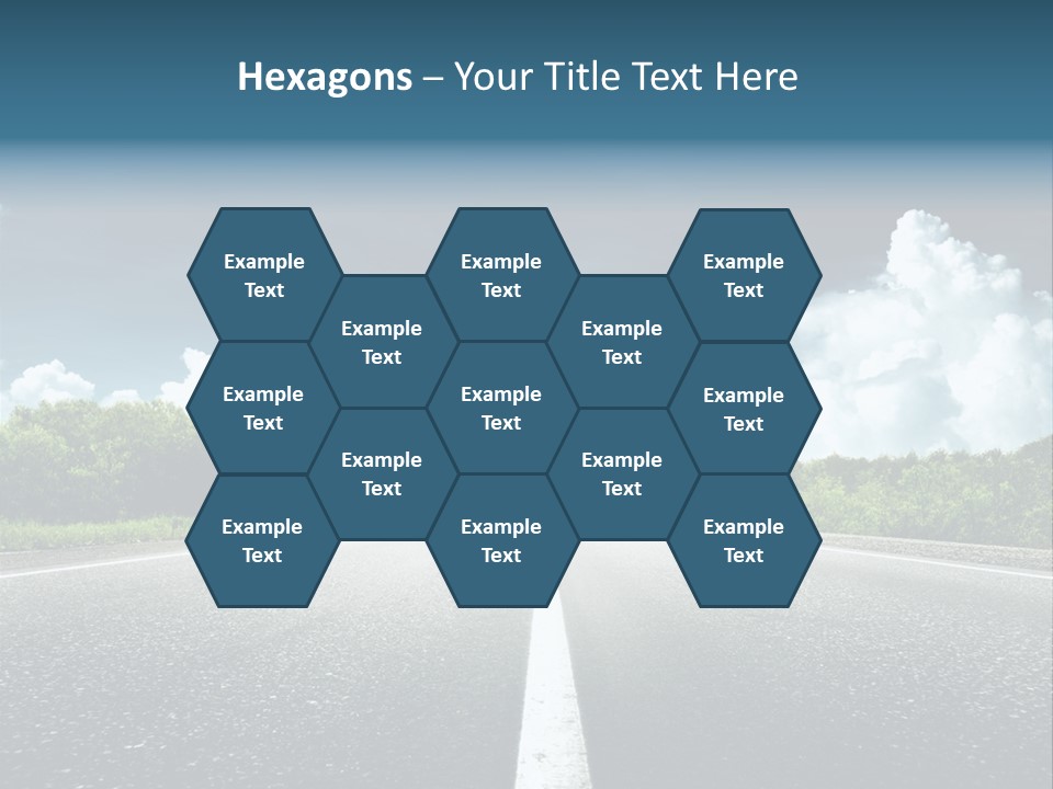 Long Roadway Drive PowerPoint Template