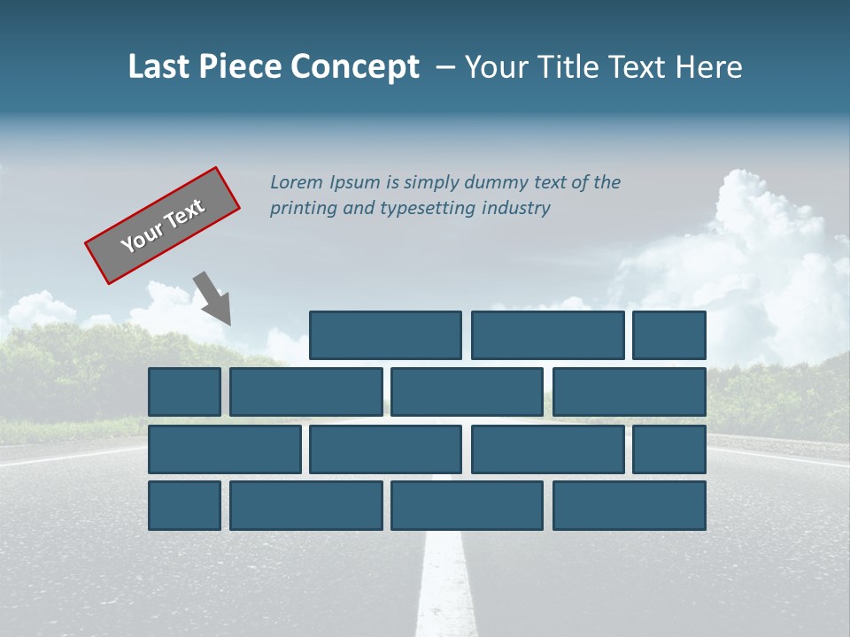 Long Roadway Drive PowerPoint Template
