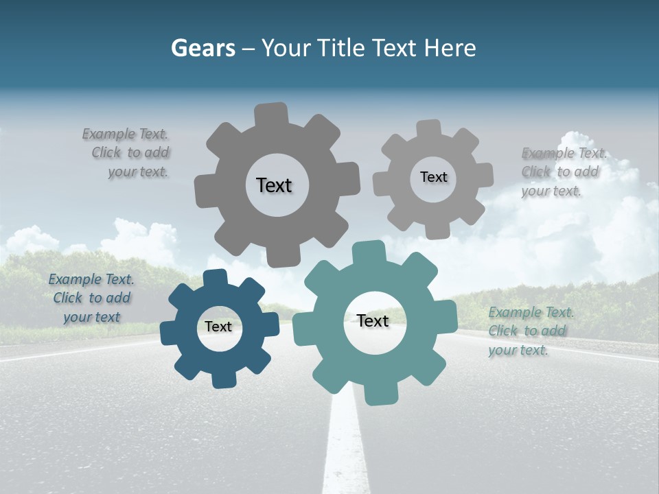 Long Roadway Drive PowerPoint Template