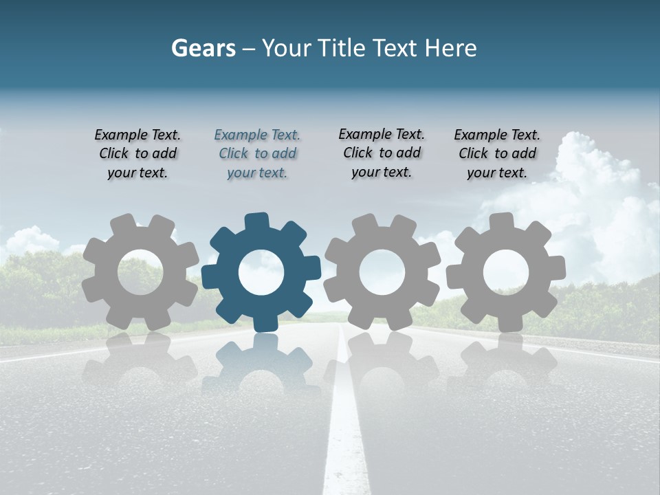 Long Roadway Drive PowerPoint Template