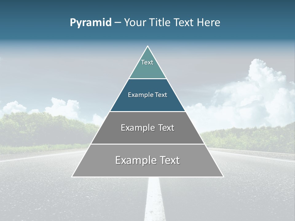 Long Roadway Drive PowerPoint Template