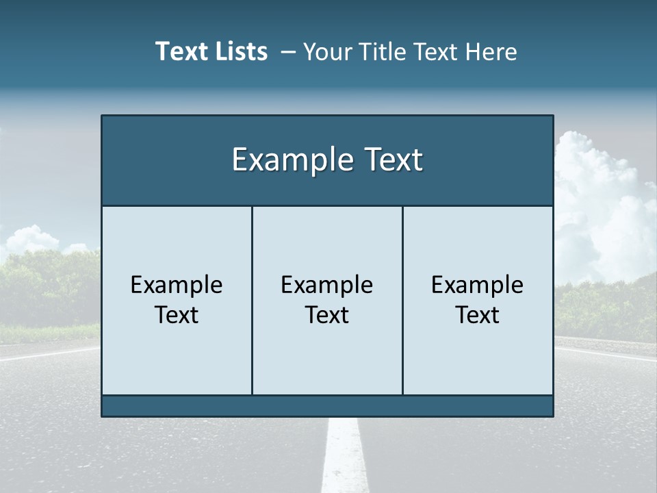 Long Roadway Drive PowerPoint Template