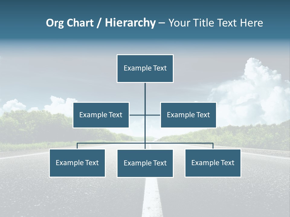 Long Roadway Drive PowerPoint Template