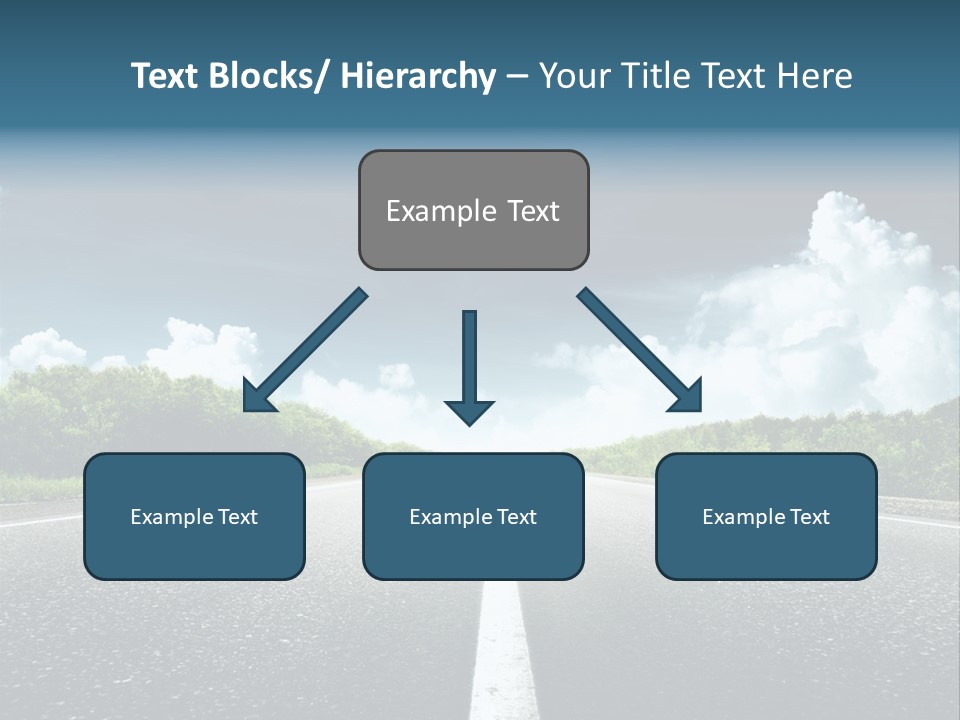 Long Roadway Drive PowerPoint Template